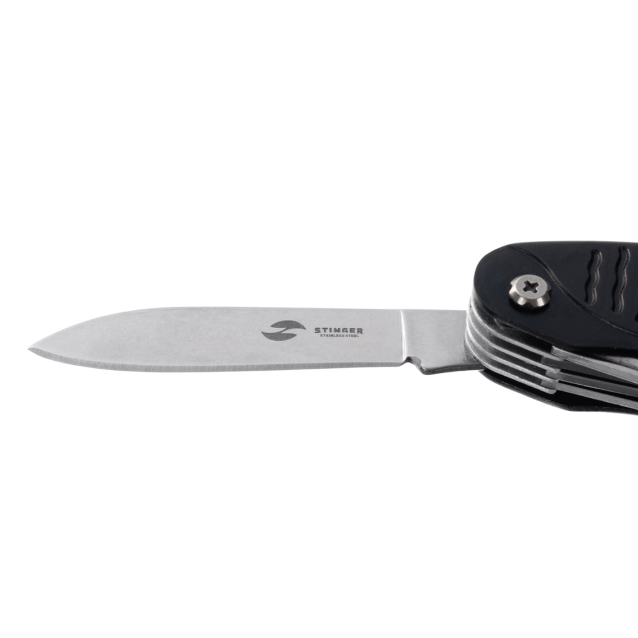 Stinger нож многофункциональный FK-KG5011L2B (15 функций) сталь 420, рукоять Aluminum black, блистер