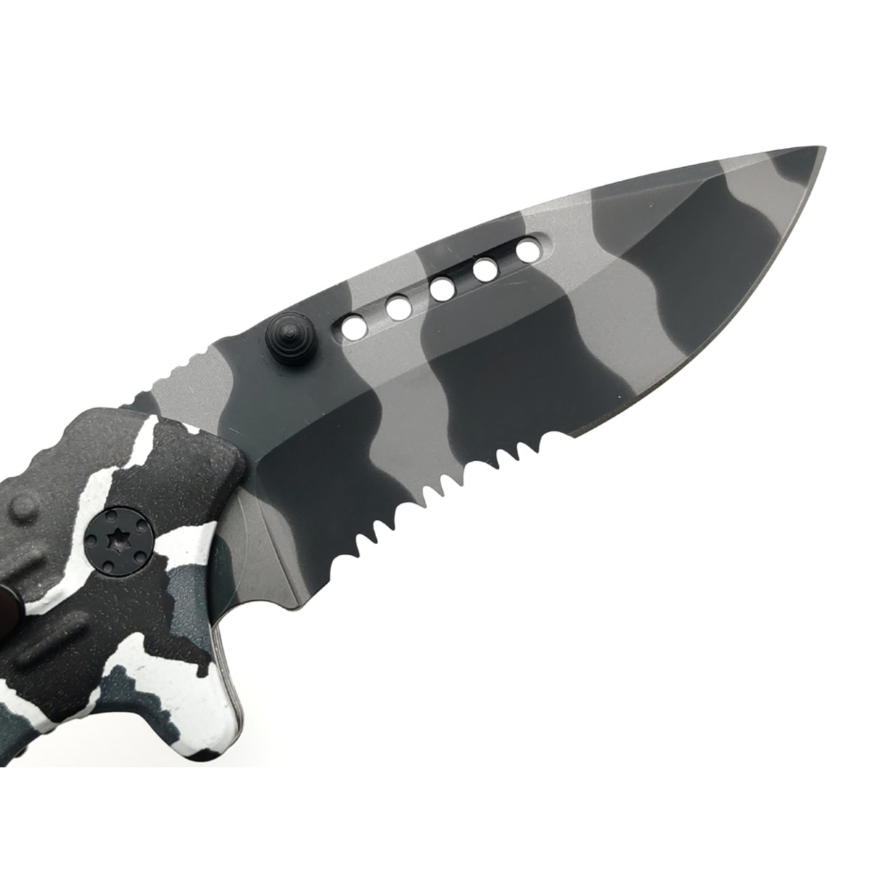 Stinger нож складной FK-006X сталь 3Cr13 камо полосы, рукоять Алюминий камо "Сибирь"