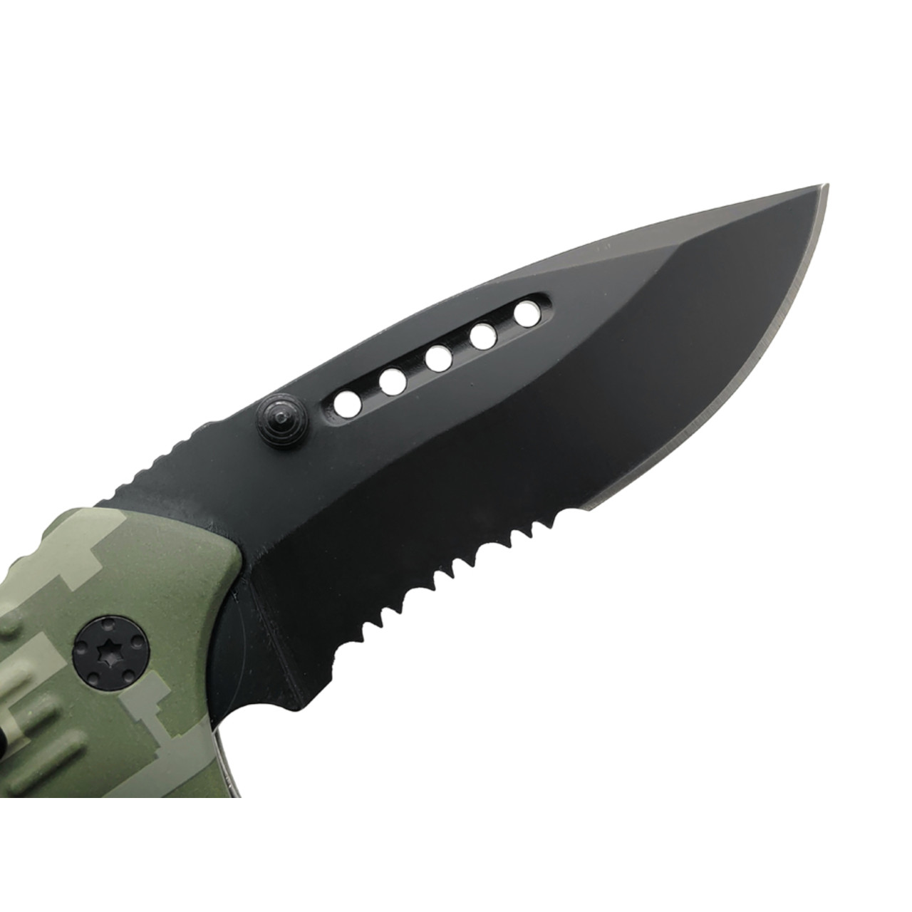 Stinger нож складной FK-008X сталь 3Cr13 black, рукоять Aluminum digital camo