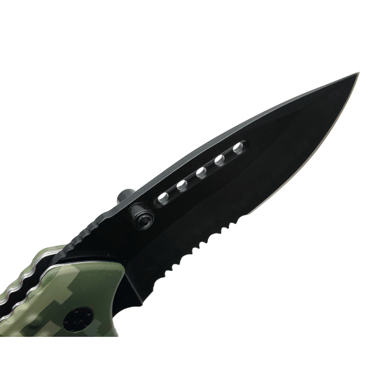 Stinger нож складной FK-008X сталь 3Cr13 black, рукоять Aluminum digital camo