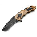 Stinger нож складной FK-014X сталь 3Cr13 black, рукоять Aluminum sand camo