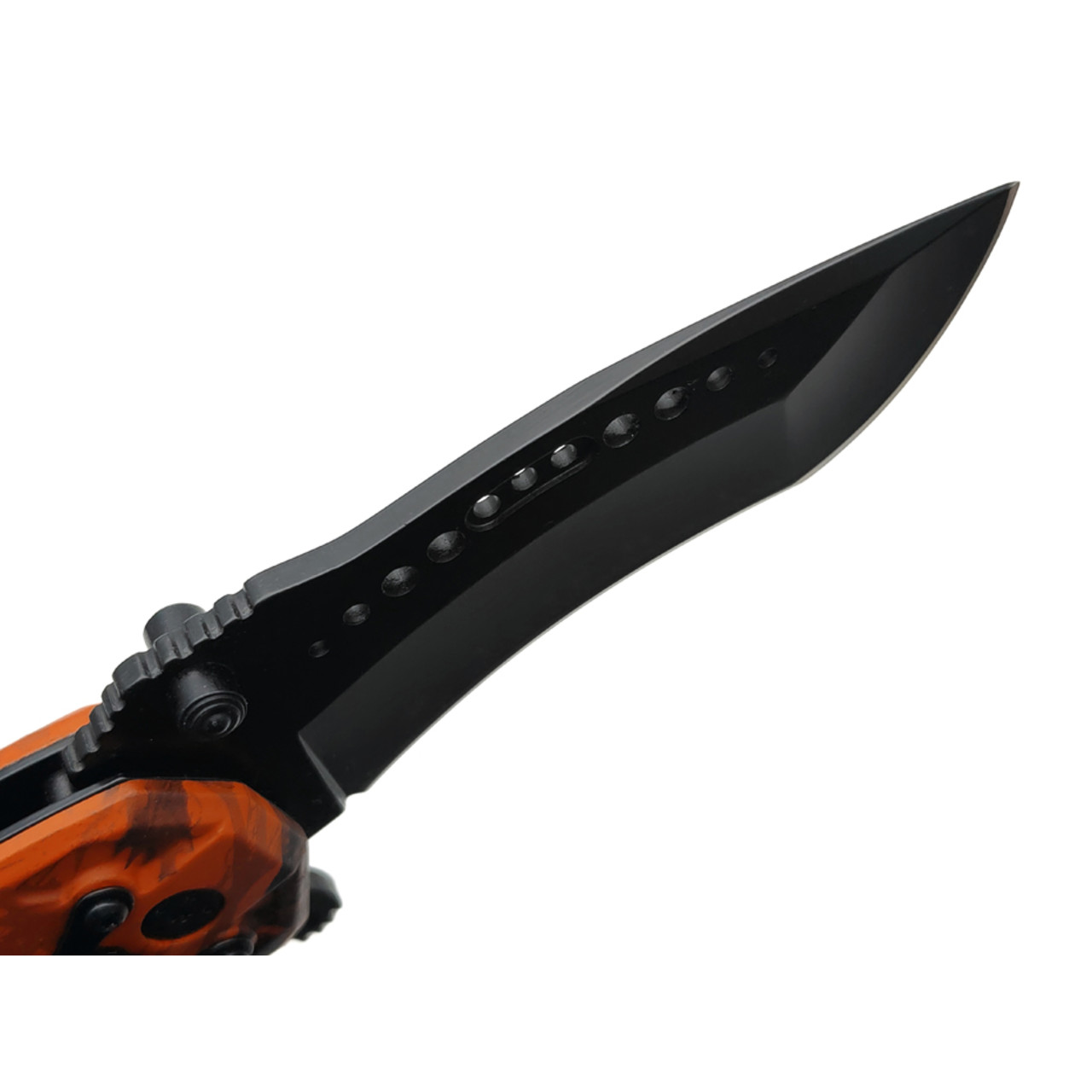 Stinger нож складной FK-018X сталь 3Cr13 black, рукоять Aluminum orange camo