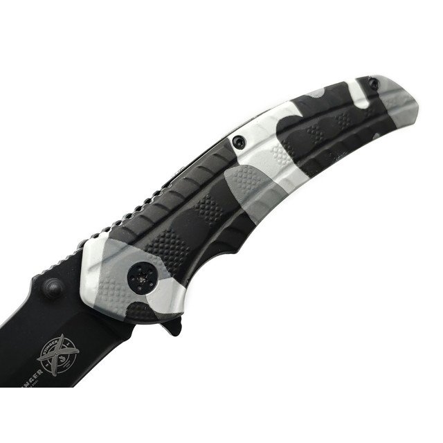 Stinger нож складной FK-019SNO-CA сталь 3Cr13 black, рукоять Aluminum Siberian camo