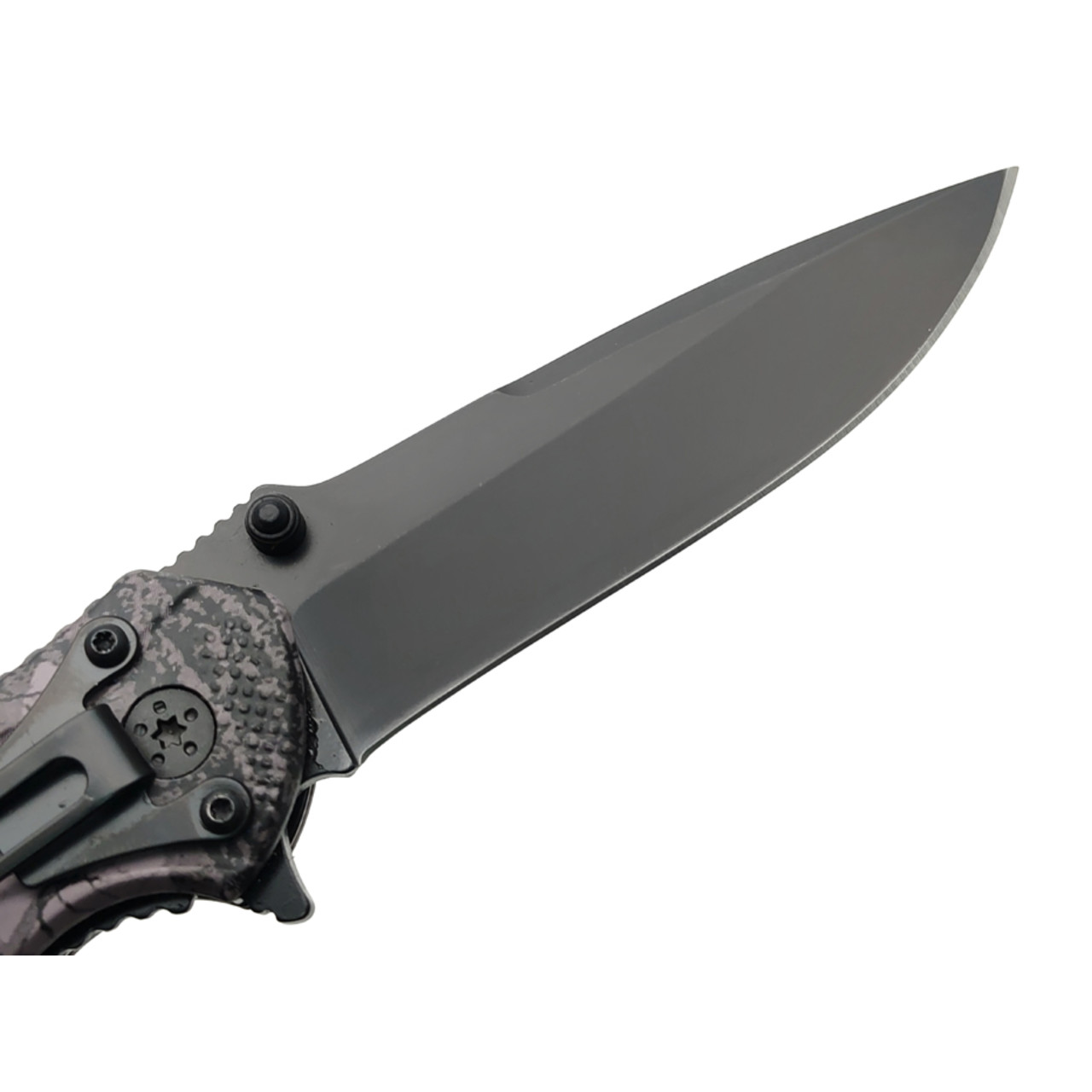 Stinger нож складной FK-019STR-CA сталь 3Cr13 black, рукоять Aluminum grey camo