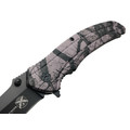 Stinger нож складной FK-019STR-CA сталь 3Cr13 black, рукоять Aluminum grey camo