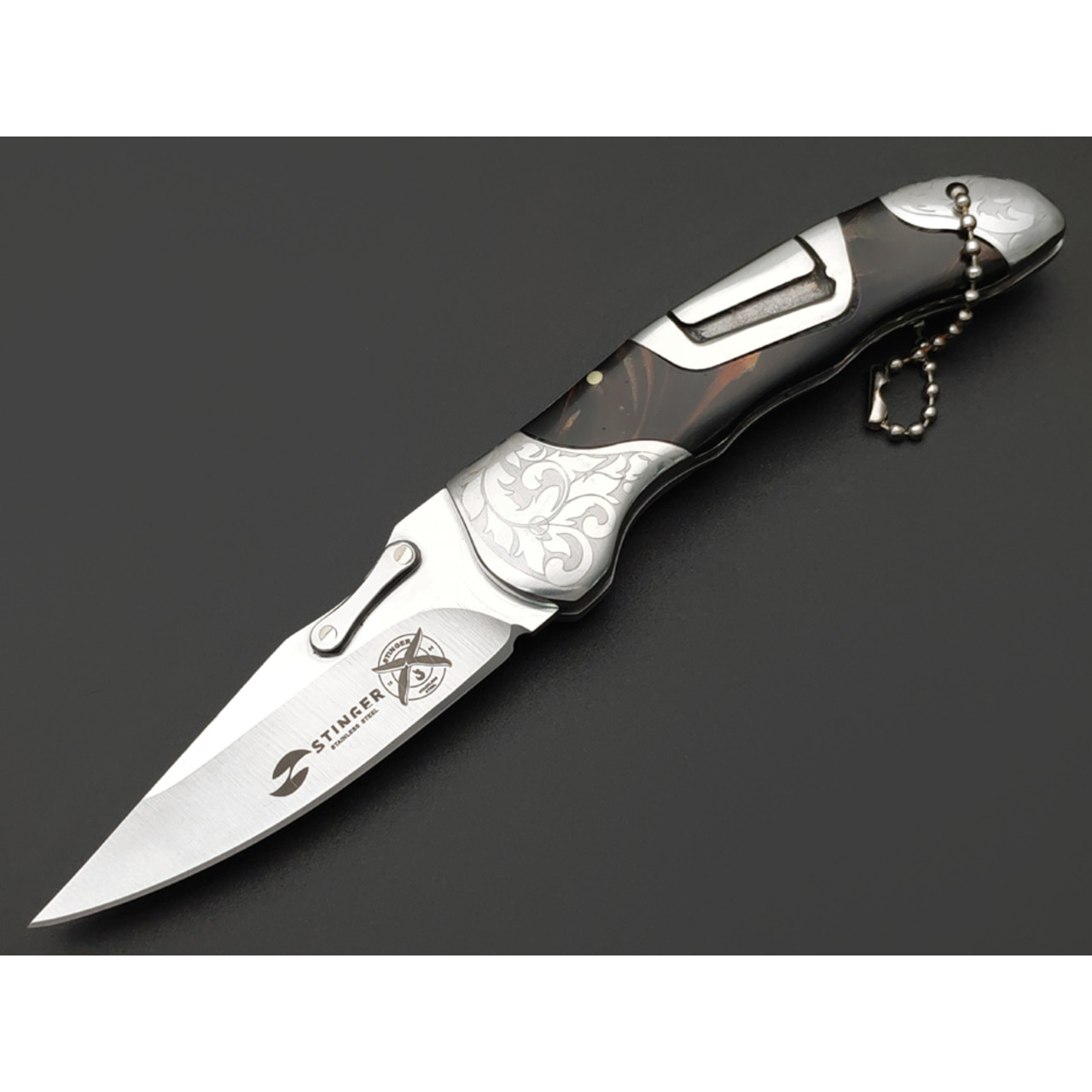 Stinger нож складной C3951 сталь 420 satin, рукоять 3D композит, сталь