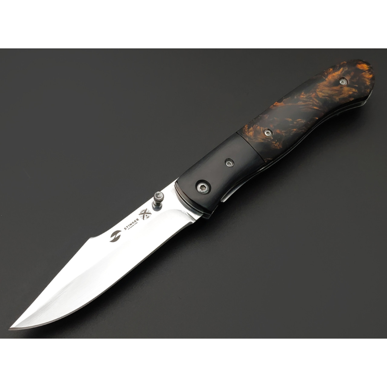 Stinger нож складной FB3023 сталь 420 полировка, рукоять Pakka wood, 3D полимер