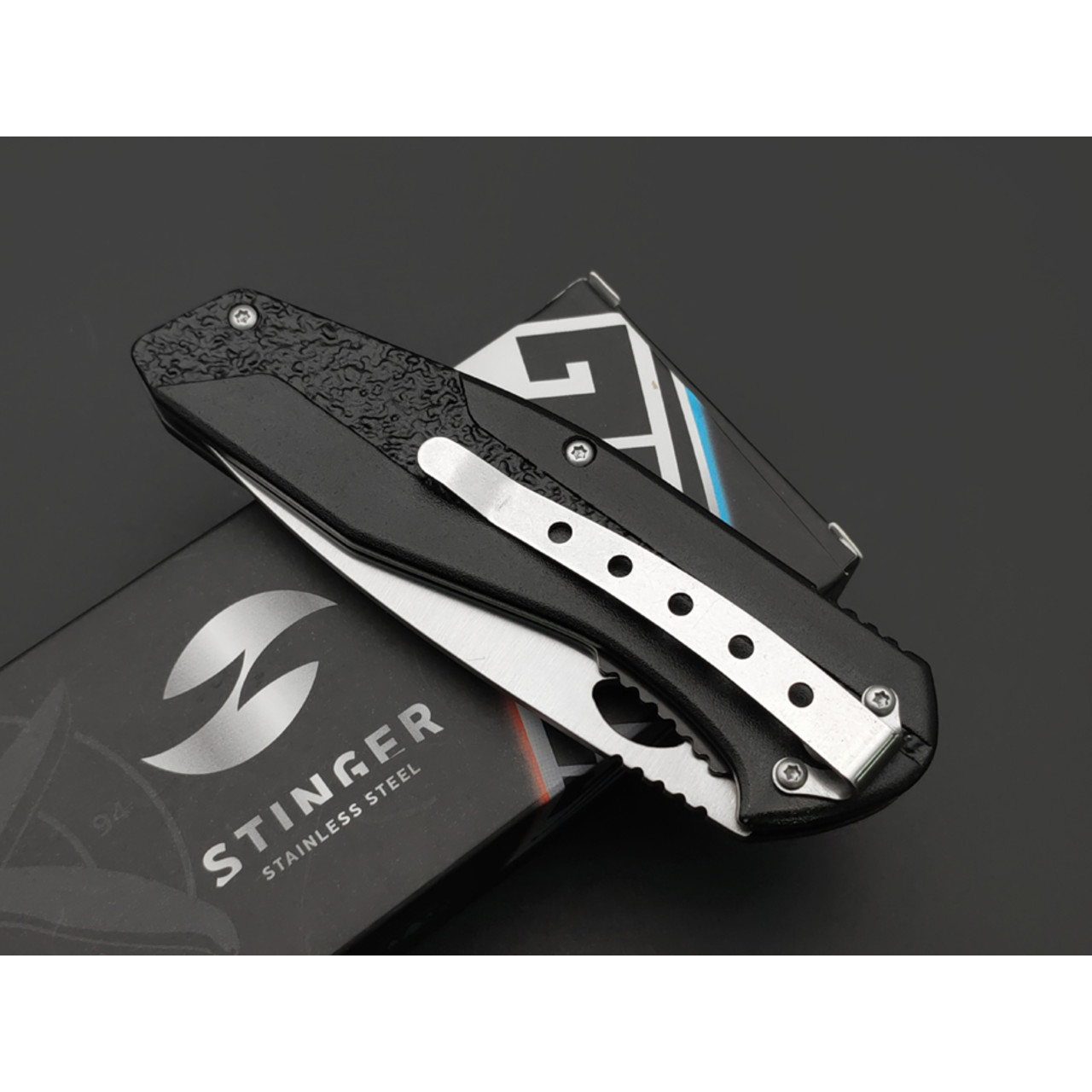 Stinger нож складной FB2023 сталь 420 satin, рукоять Aluminum black