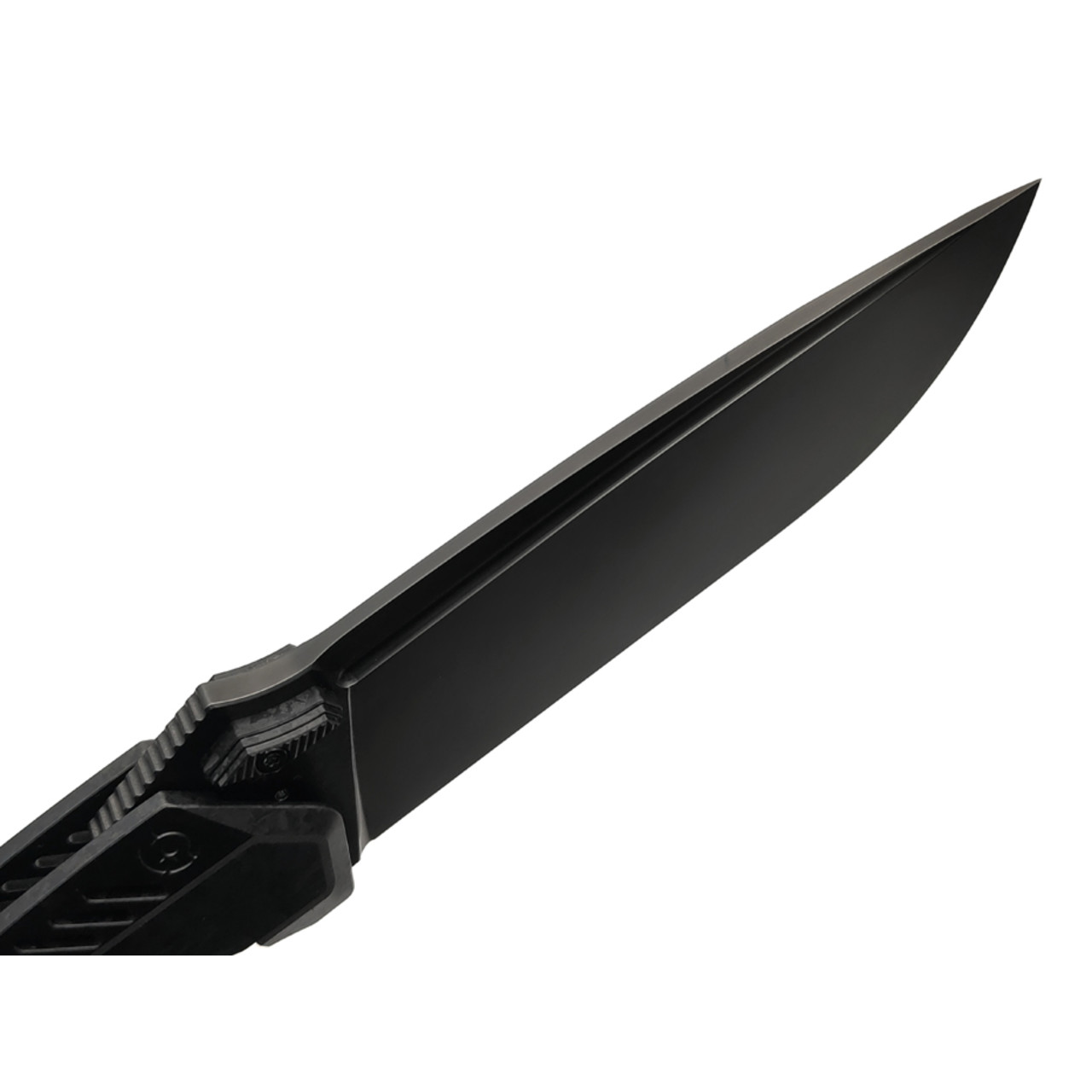 TuoTown складной нож Tiburon TTR-MKCD сталь TMAX DLC, рукоять Titanium Crystal black, Carbon fiber chaotic black