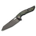 TuoTown складной нож Horridus 2 TAS2-MSCD сталь M390 DLC, рукоять Titanium TC4 DLC, Carbon fiber chaotic
