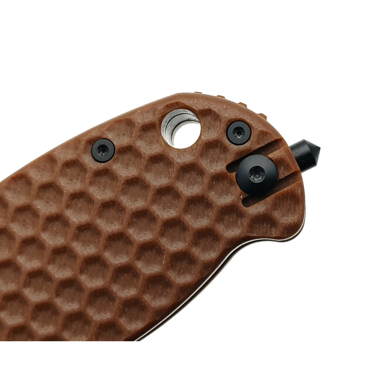 Harnds складной нож Bee CK5016BN-BTSW сталь D2 black titanium стоунвош, рукоять G10 brown
