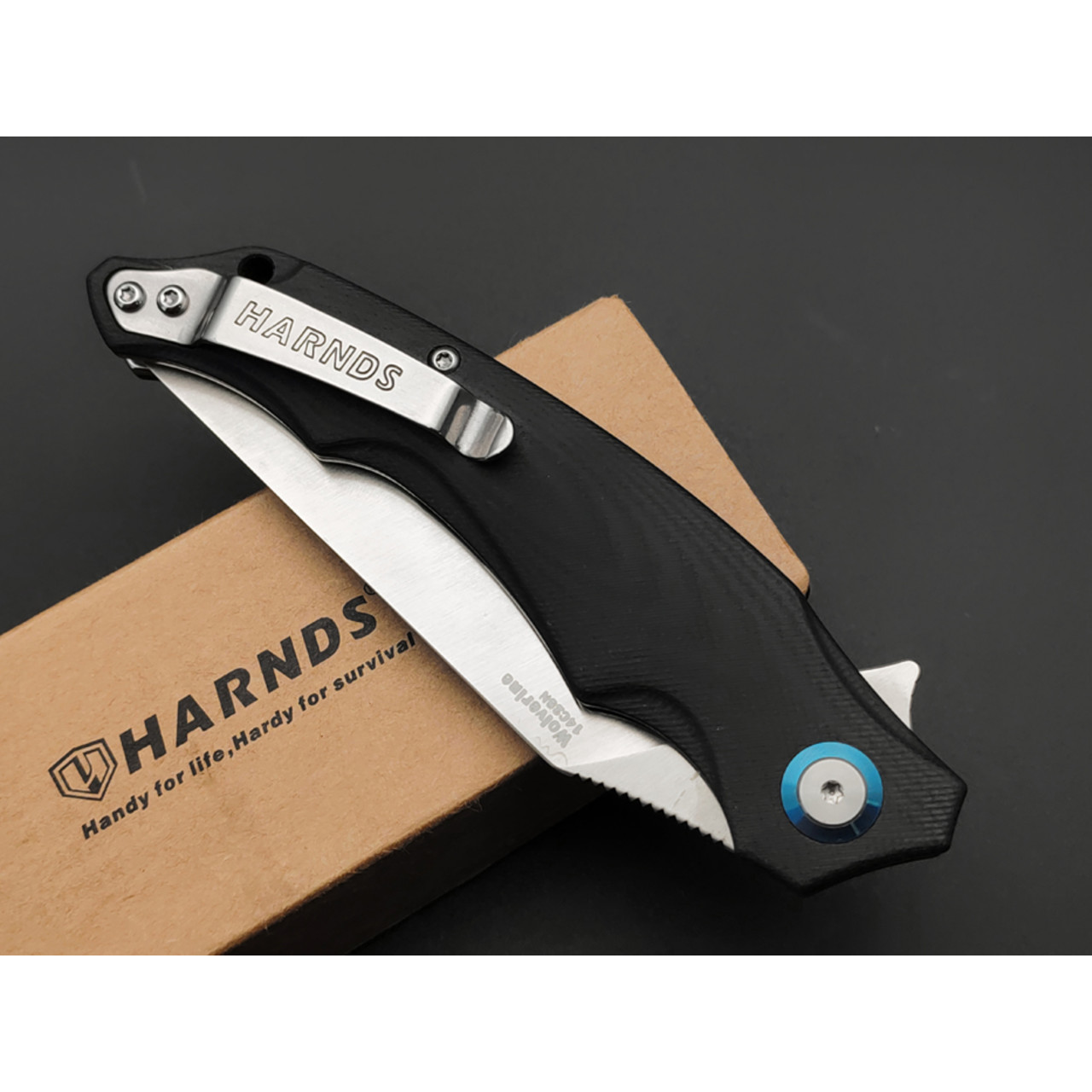 Harnds складной нож Wolverine CK9172BK-S сталь 14C28N satin, рукоять G10 black