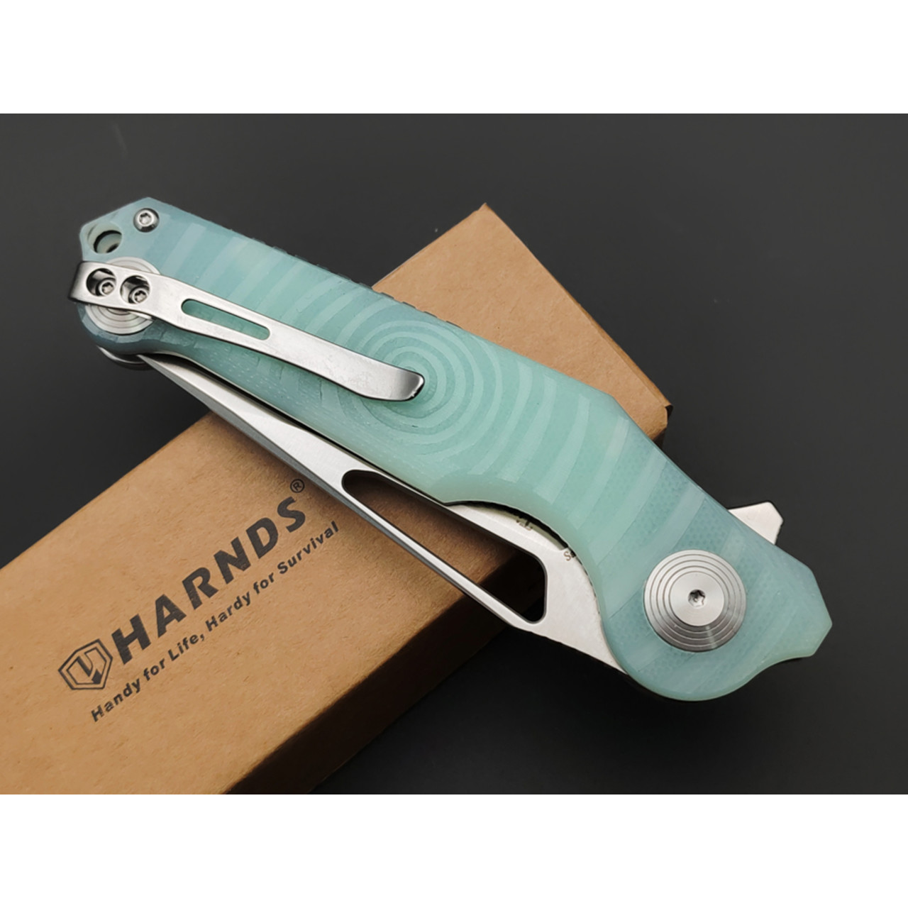 Harnds складной нож Time CK9178TC-S сталь 14C28N satin, рукоять G10 jade