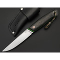 7 ножей нож Клык большой сталь N690 satin, рукоять Carbon fiber, G10 black & green, мозаичный пин 7 ножей нож Клык большой сталь N690 satin, рукоять Carbon fiber, G10 black & green, мозаичный пин