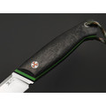 7 ножей нож Клык большой сталь N690 satin, рукоять Carbon fiber, G10 black & green, мозаичный пин 7 ножей нож Клык большой сталь N690 satin, рукоять Carbon fiber, G10 black & green, мозаичный пин