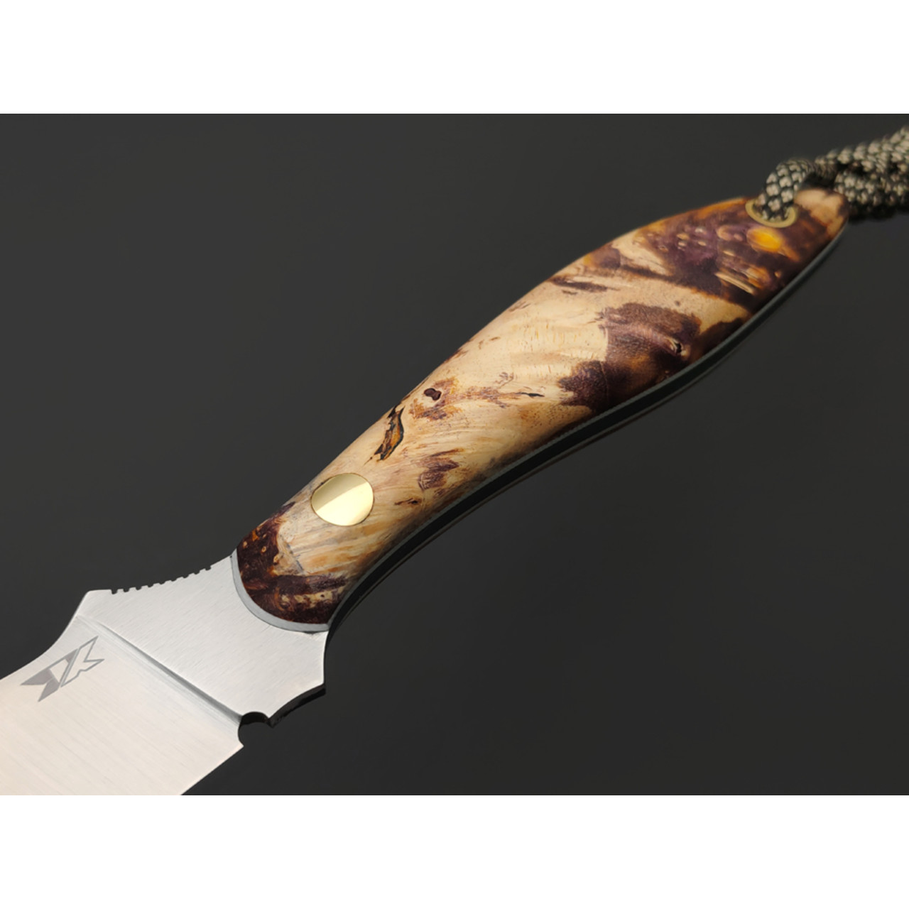 7 ножей нож Канадец сталь VG-10 satin, рукоять стаб. Кап клёна, G10 white, латунь
