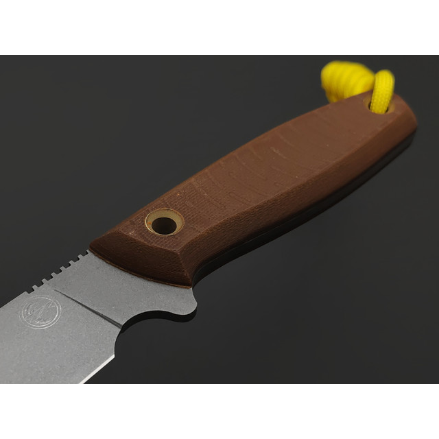 7 ножей нож Handy малый сталь VG-10 bead blast, рукоять G10 brown, ножны Kydex orange & camo dots