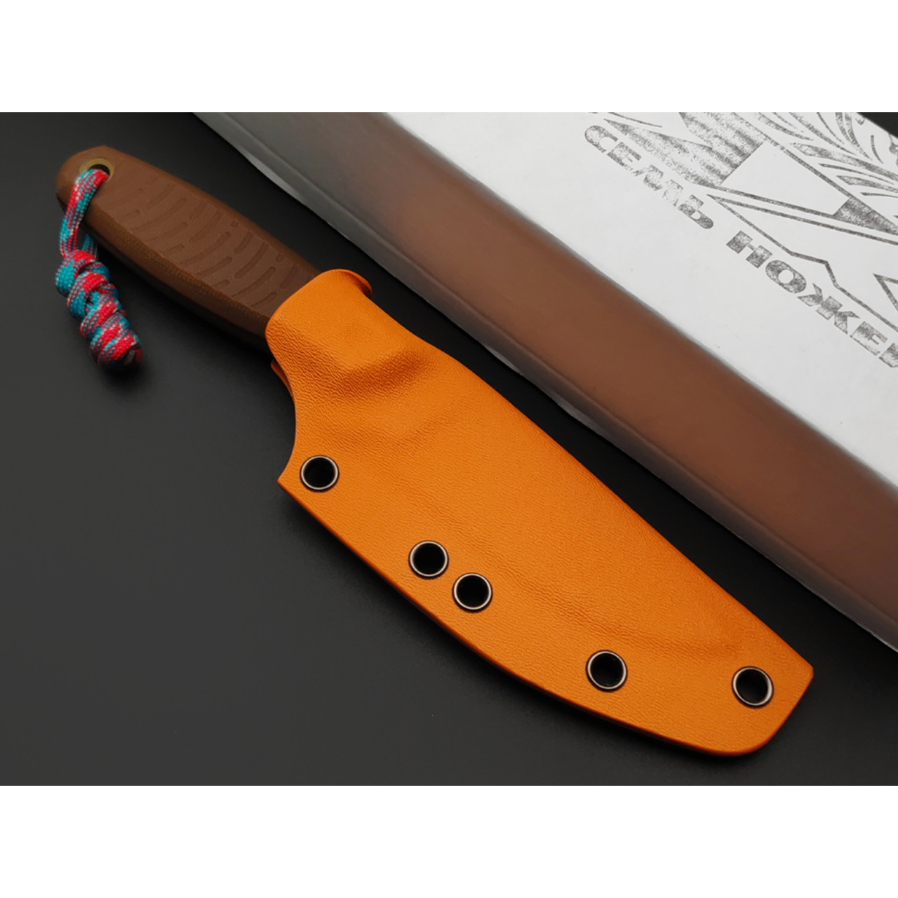 7 ножей нож Handy малый сталь VG-10 bead blast, рукоять G10 brown, ножны Kydex orange