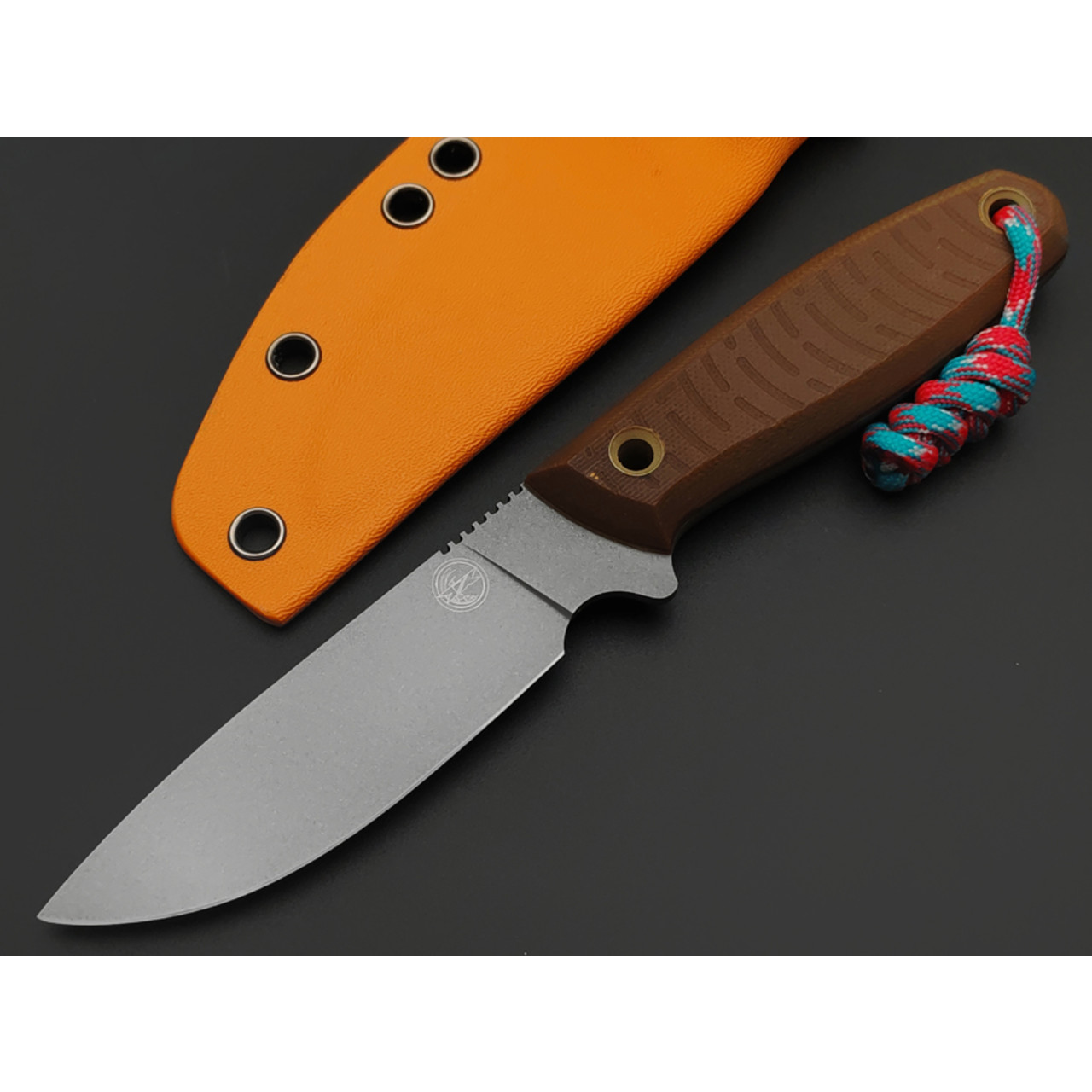 7 ножей нож Handy малый сталь VG-10 bead blast, рукоять G10 brown, ножны Kydex orange