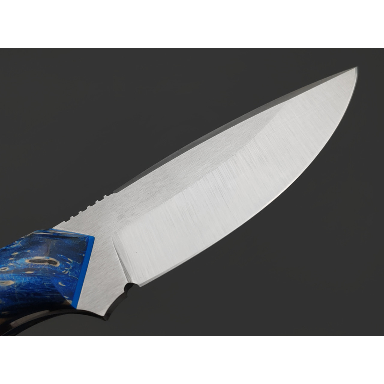 7 ножей нож Пиранья сталь VG-10 satin, рукоять стаб. Кап клёна синий, G10 blue, латунь