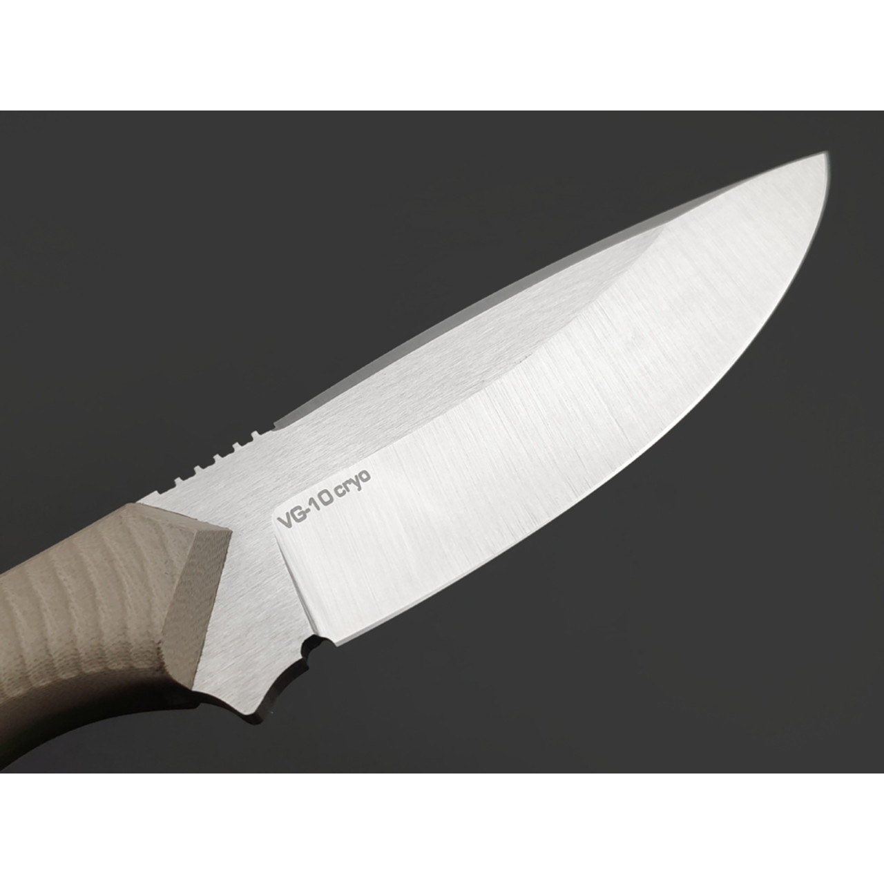 7 ножей нож Пиранья гибрид сталь VG-10 satin, рукоять G10 tan & green