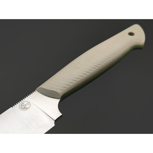 7 ножей нож ТехноПчак гибрид сталь VG-10 satin, спуски конвекс, рукоять G10 tan & green