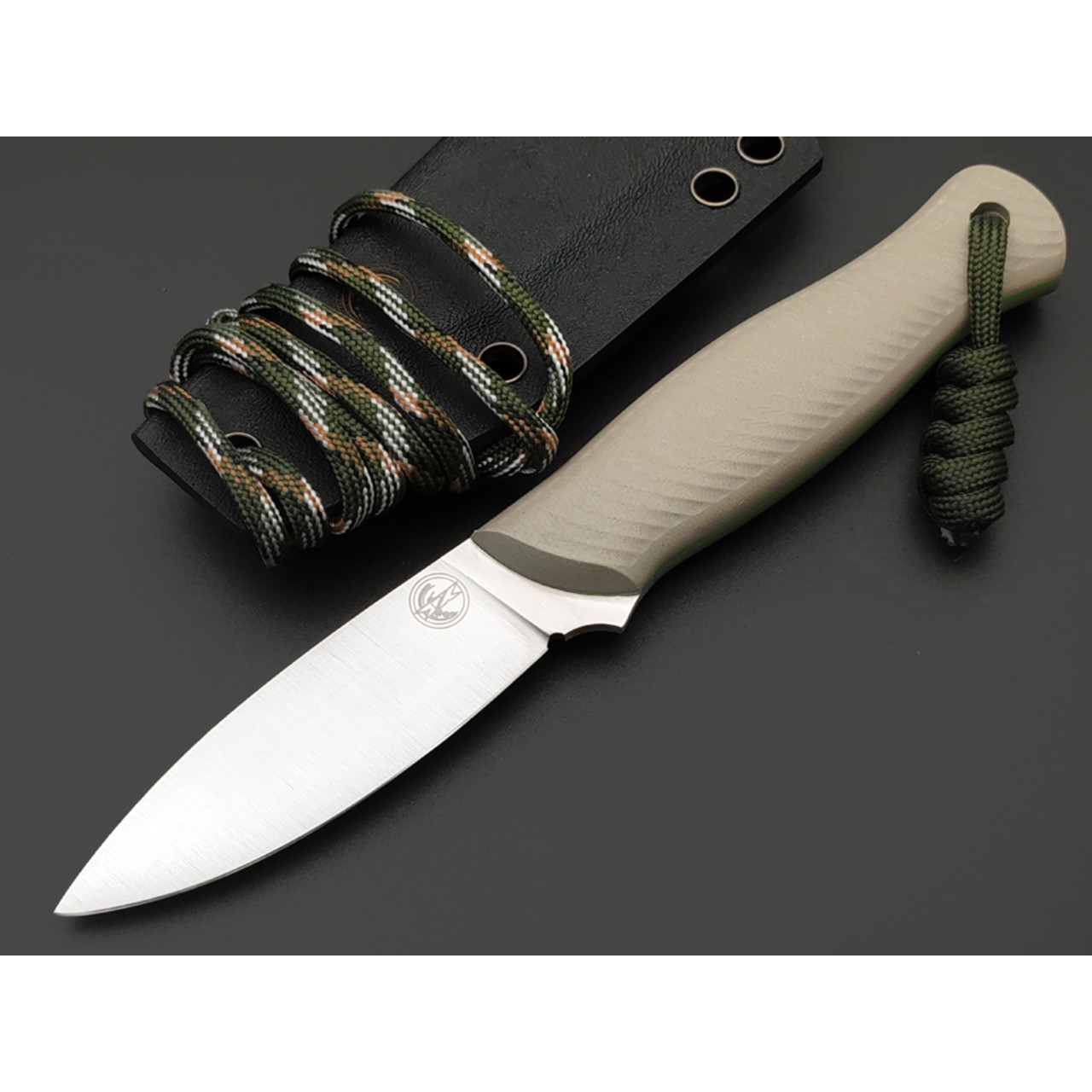7 ножей нож Колибри гибрид сталь VG-10 satin, спуски конвекс, рукоять G10 tan & green