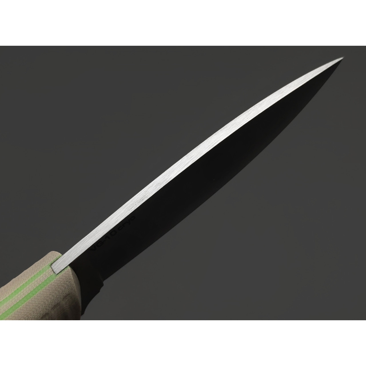 7 ножей нож Колибри гибрид сталь VG-10 satin, спуски конвекс, рукоять G10 tan & green