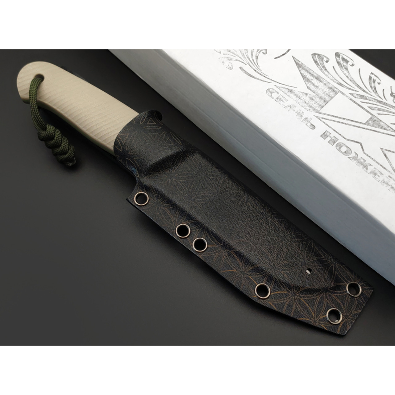 7 ножей нож Йети гибрид сталь VG-10 satin, спуски конвекс, рукоять G10 tan & green