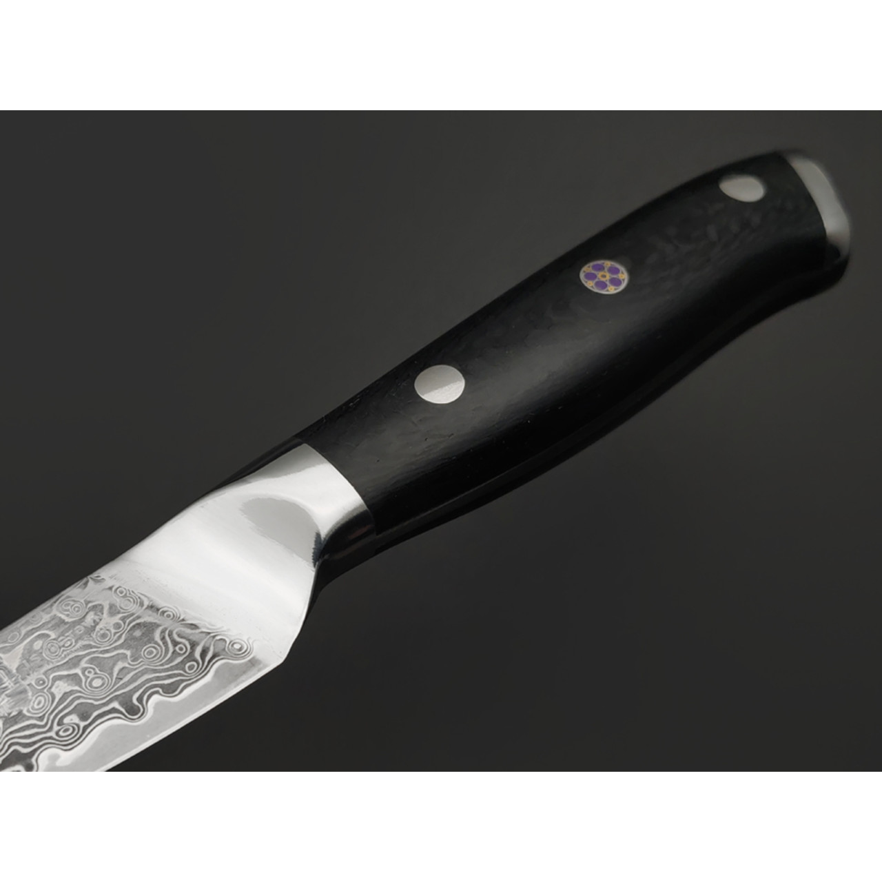 TuoTown D.JS Paring 613512 сталь Damascus VG-10, рукоять Carbon fiber