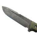 Нож с Котом Тир сталь Aus-10Co блэквош, рукоять G10 olive, Kydex olive & black