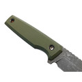 Нож с Котом Жак сталь Aus-10Co блэквош, рукоять G10 olive, Kydex olive