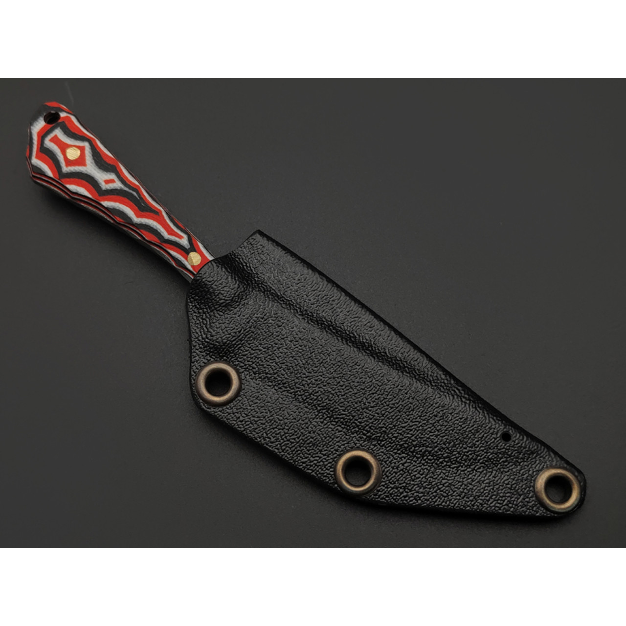 Андрей Кулаков нож Каяк KUL0157 сталь VG-10, рукоять G10 laminate red-black & white