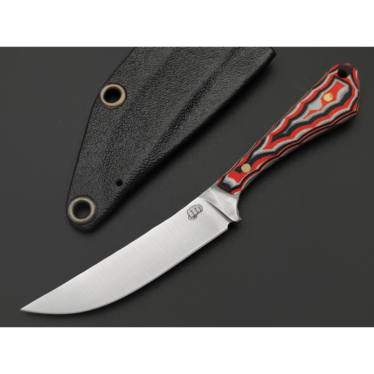 Андрей Кулаков нож Каяк KUL0157 сталь VG-10, рукоять G10 laminate red-black & white