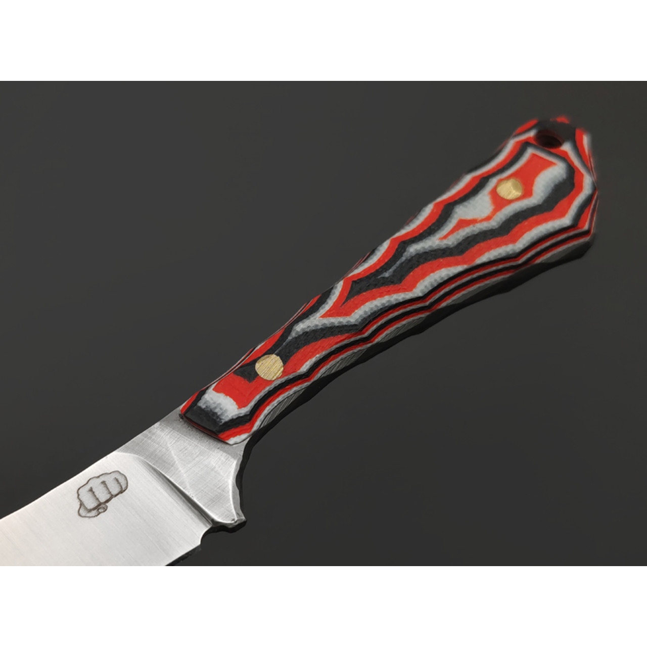 Андрей Кулаков нож Каяк KUL0157 сталь VG-10, рукоять G10 laminate red-black & white