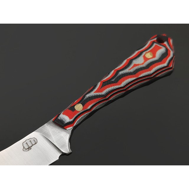Андрей Кулаков нож Каяк KUL0157 сталь VG-10, рукоять G10 laminate red-black & white