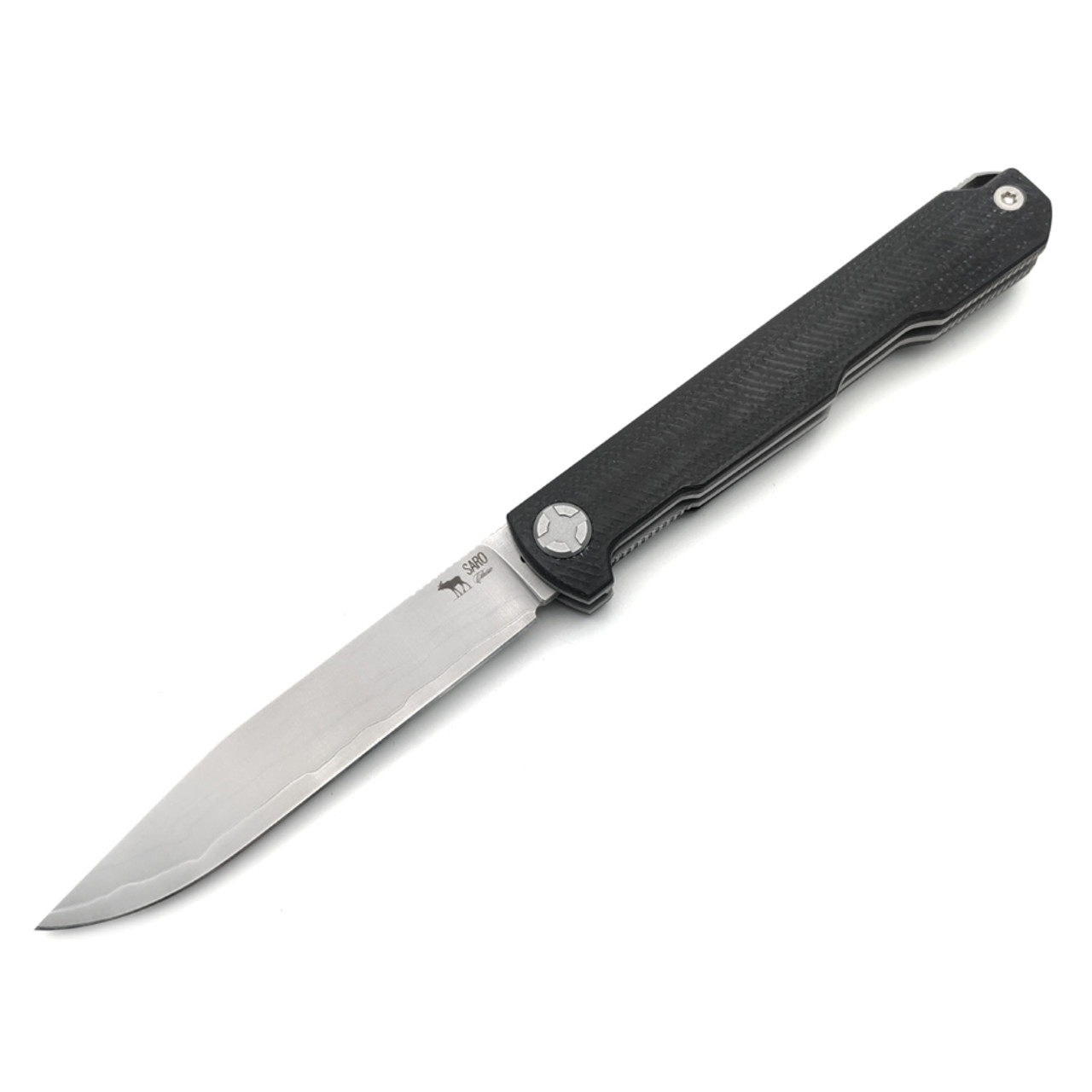Saro нож Авиационный Single сталь Ламинат, рукоять G10 black