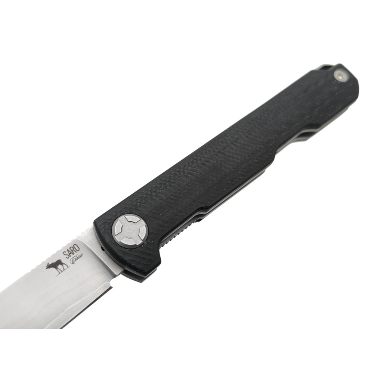 Saro нож Авиационный Single сталь Ламинат, рукоять G10 black