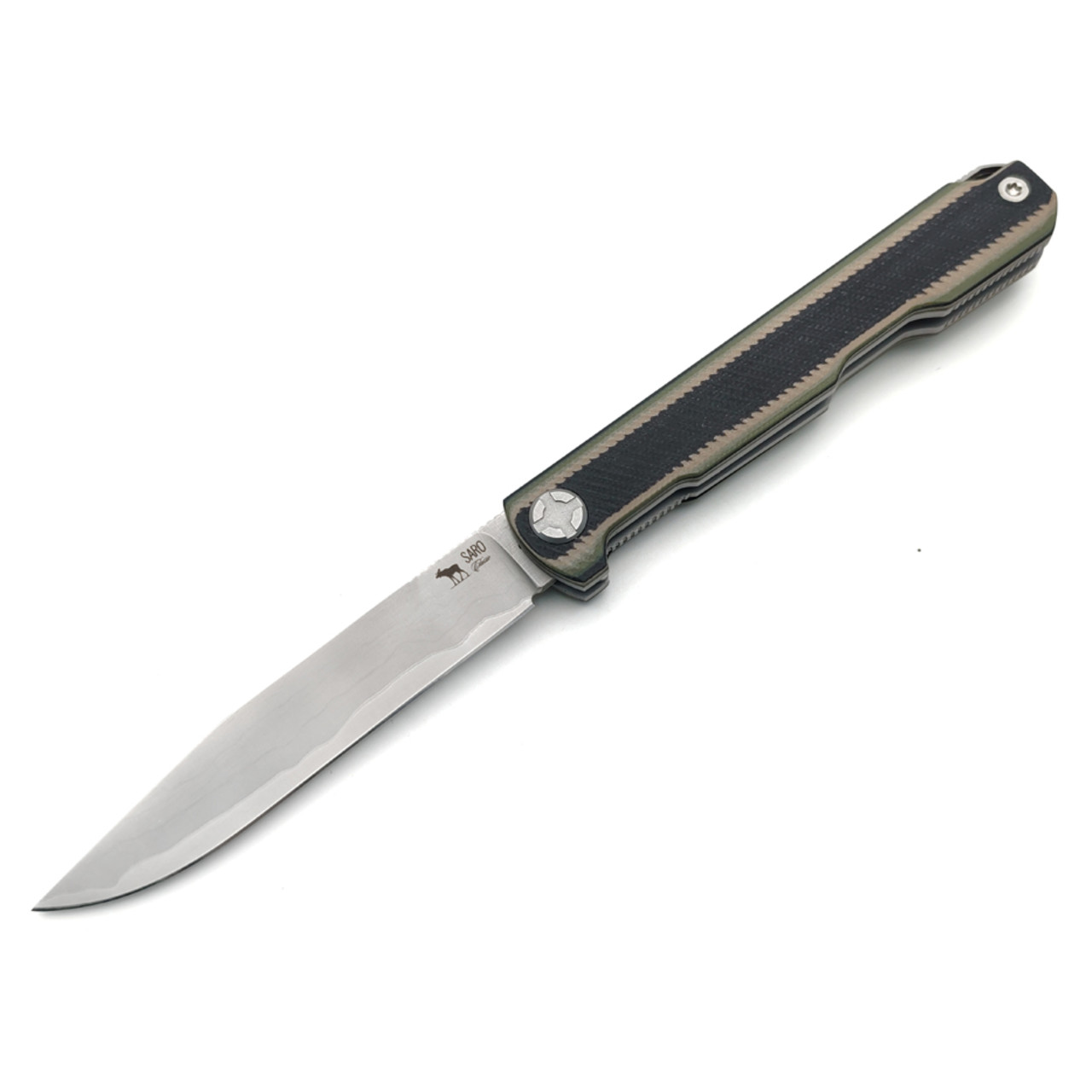 Saro нож Авиационный Single сталь Ламинат, рукоять G10 Taiga
