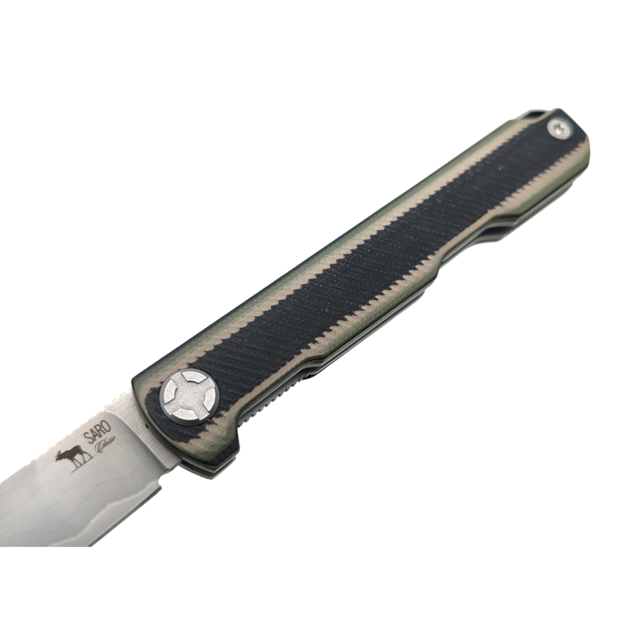 Saro нож Авиационный Single сталь Ламинат, рукоять G10 Taiga