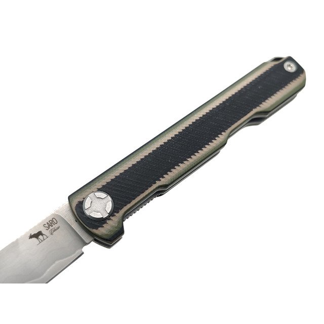 Saro нож Авиационный Single сталь Ламинат, рукоять G10 Taiga