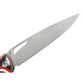 Saro нож Кайман XL сталь K110 bead blast, рукоять G10 red, black & white