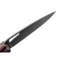 Saro нож Кайман XL сталь K110 bead blast, рукоять G10 red, black & white
