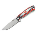 Saro нож Чиж Next сталь Aus-10, рукоять G10 red, white & black