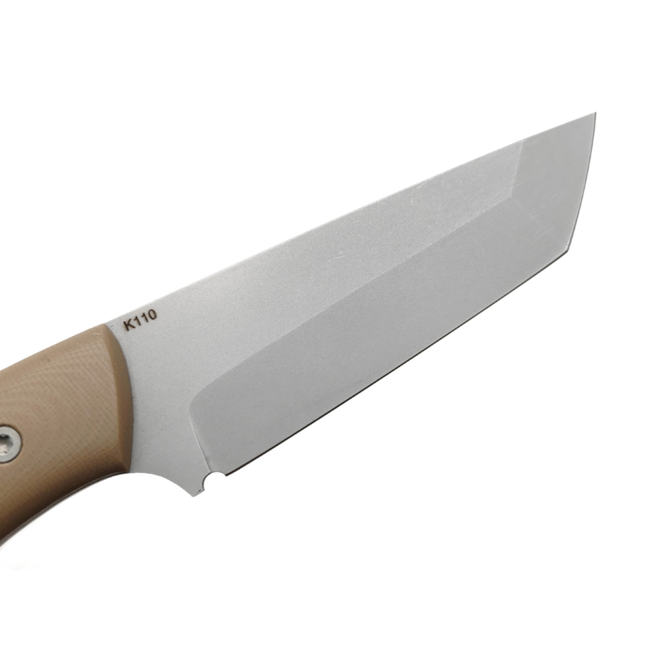 Saro нож Лис Танто сталь K110, рукоять G10 tan