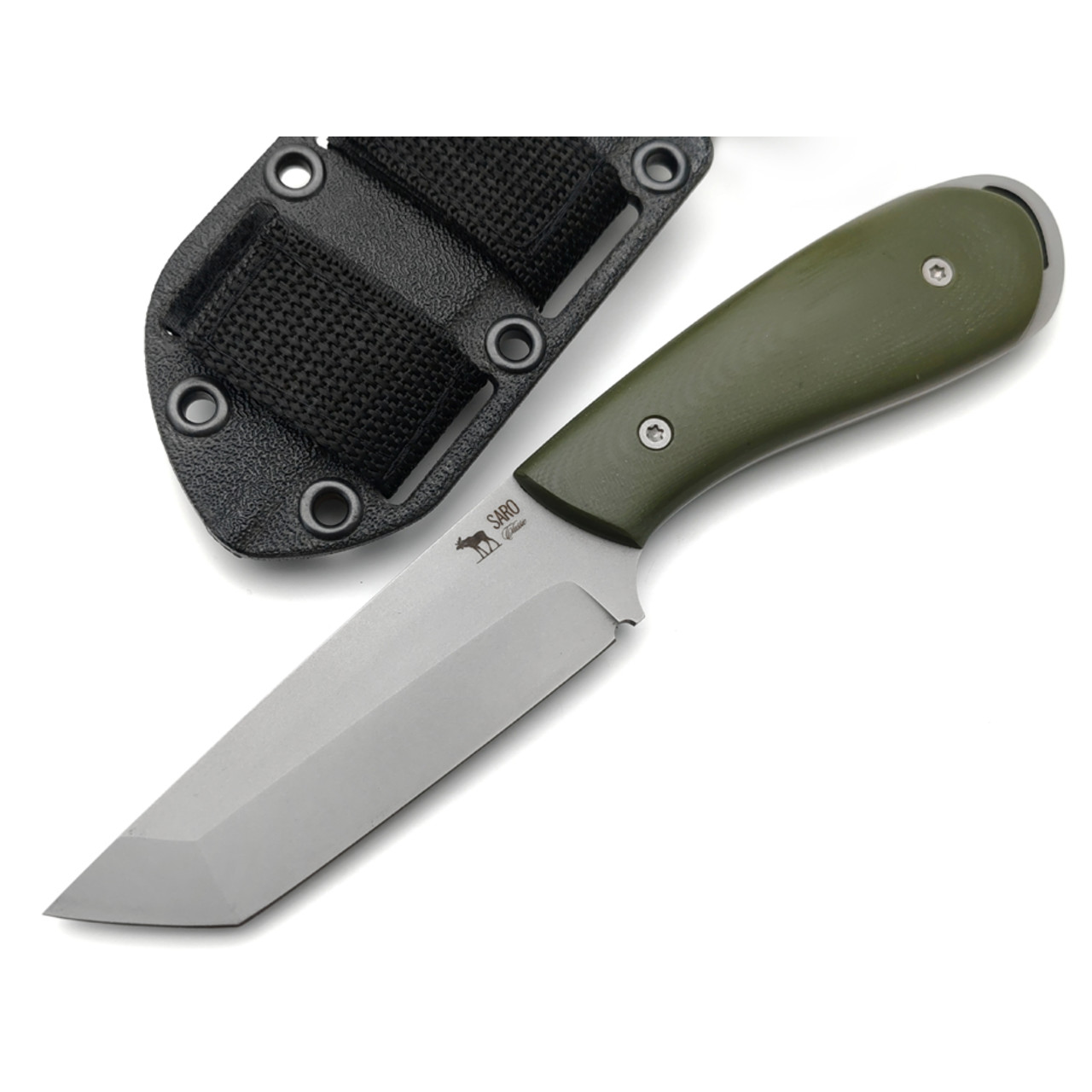Saro нож Лис Танто сталь K110, рукоять G10 olive