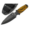 Saro нож Оса сталь 65Г, рукоять Paracord black & yellow Saro нож Оса сталь 65Г, рукоять Paracord black & yellow