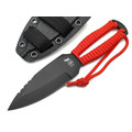 Saro нож Лис 7 сталь 65Г black oxide, рукоять Paracord red Saro нож Лис 7 сталь 65Г black oxide, рукоять Paracord red