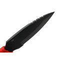 Saro нож Лис 7 сталь 65Г black oxide, рукоять Paracord red Saro нож Лис 7 сталь 65Г black oxide, рукоять Paracord red