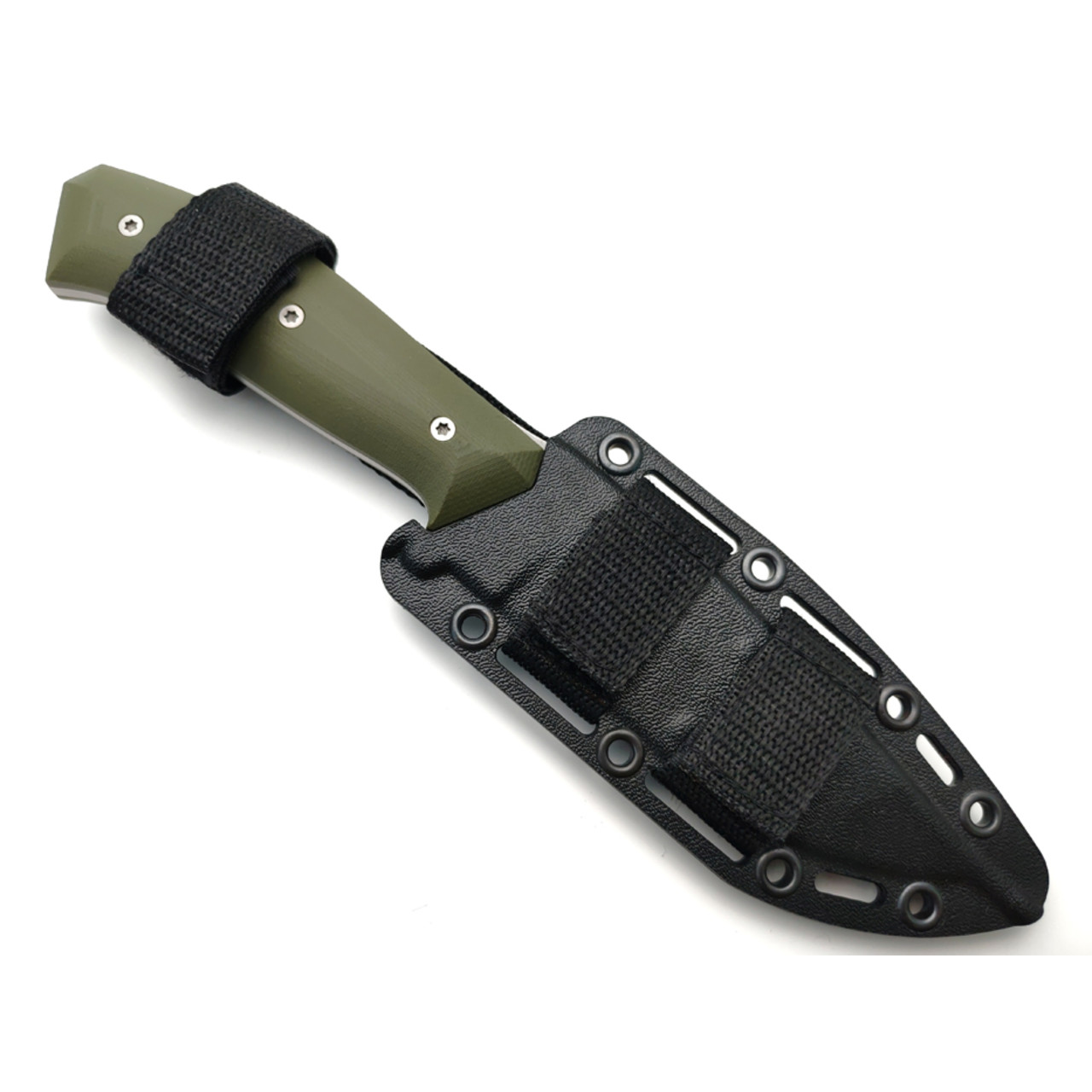 Saro нож Егерь сталь Aus-10 bead blast, рукоять G10 olive